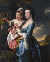 Joseph Wright of Derby - Portrait of Sarah Carver and her daughter Sarah